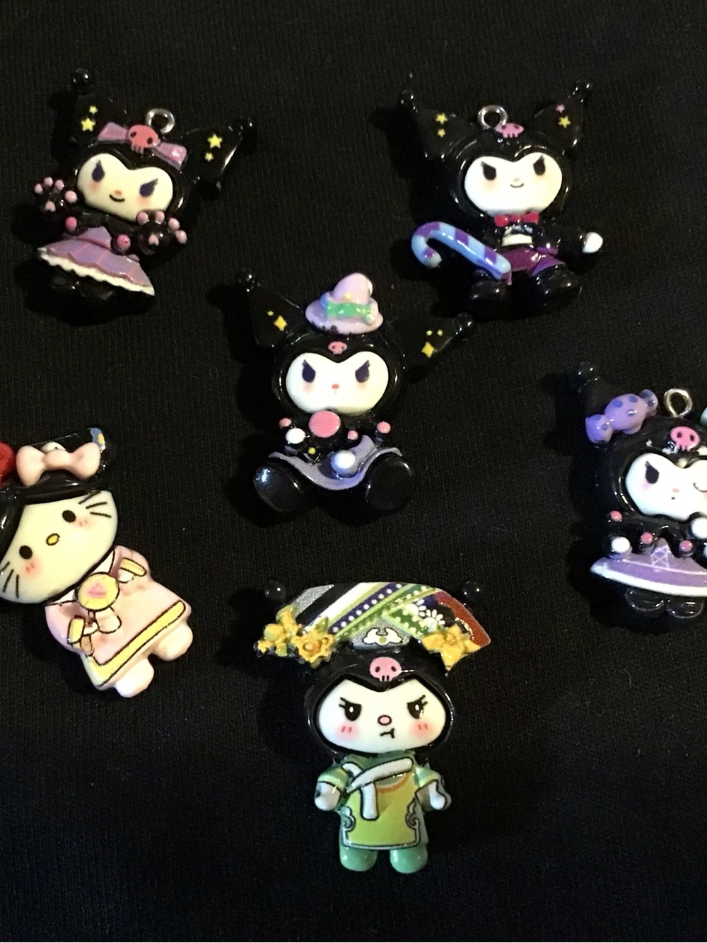 Sanrio Kuromi Multi-Color mini magnet Set - Black, Purple, Pink